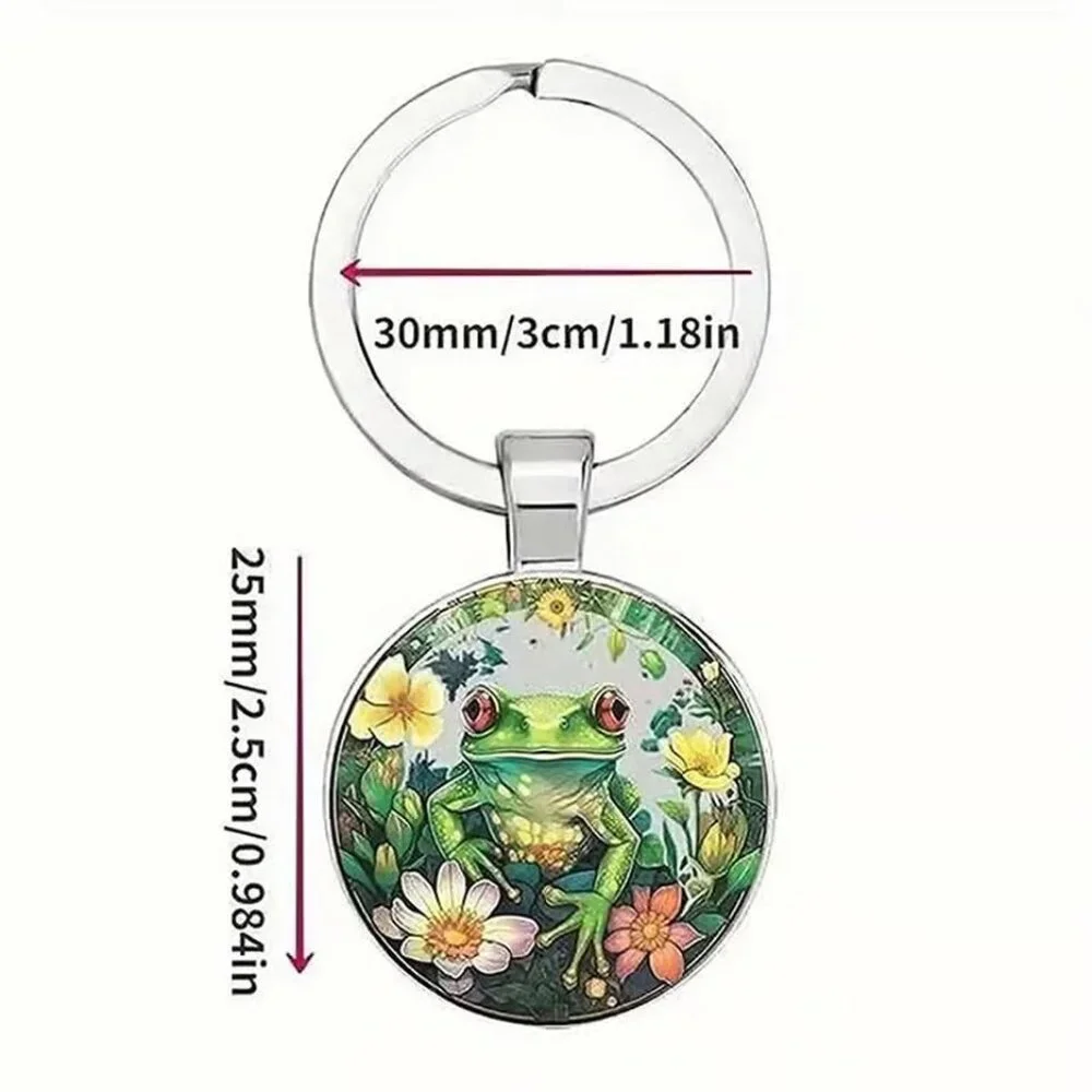 Stainless Steel FROG Keyring Keychain Accessory